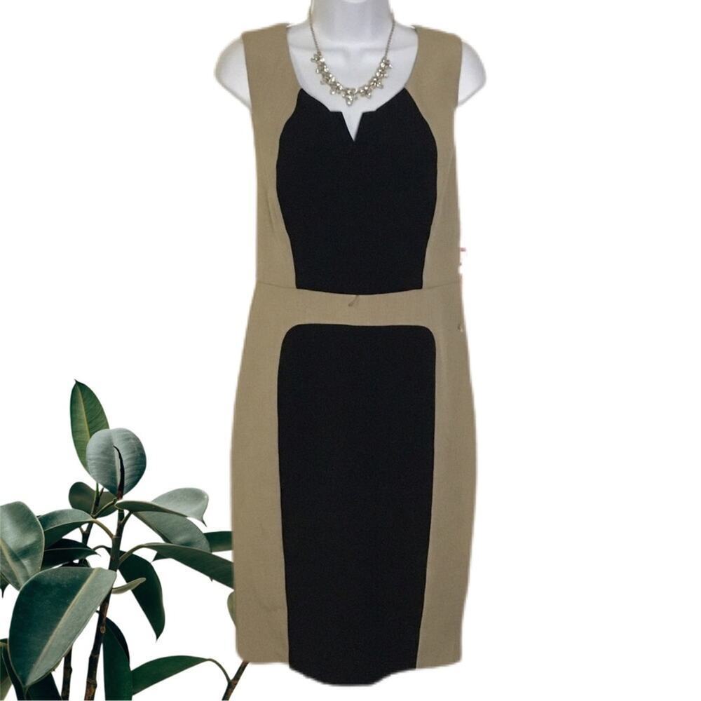 XOXO Tan Black Career Sheath Dress - Size 11/12